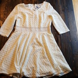 American Rag Off white 3/4 sleeve dress